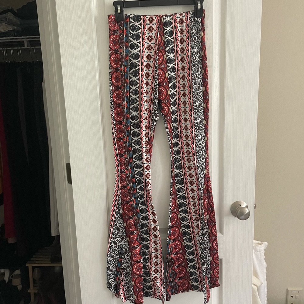 Boho Comfy Stretchy Bell Bottom Flare Pants